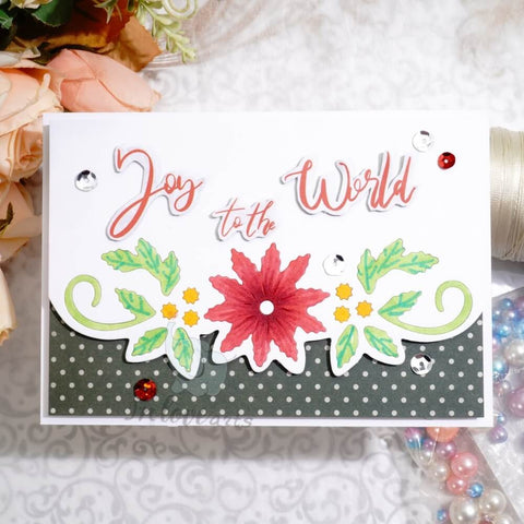 Inlovearts Christmas Flower Border Cutting Dies