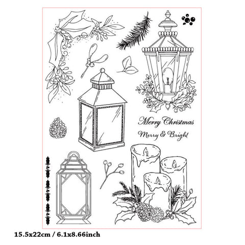 Inlovearts Christmas Lamp Clear Stamps