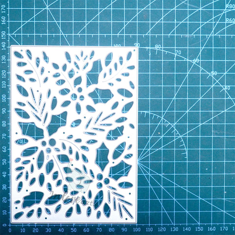 Inlovearts Christmas Leaves Background Board Cutting Dies