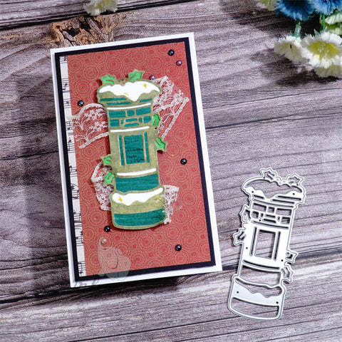 Inlovearts Christmas Mailbox with Snow Cutting Dies