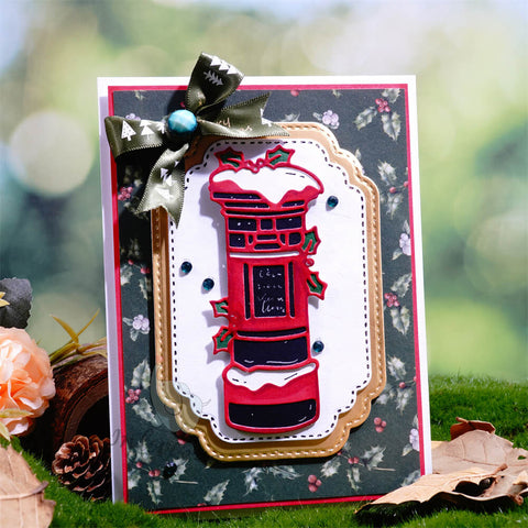 Inlovearts Christmas Mailbox with Snow Cutting Dies