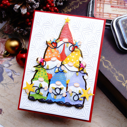 Inlovearts Christmas Stacked Gnome Cutting Dies