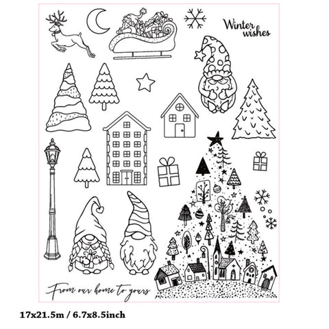 Inlovearts Christmas Theme Die with Stamps Set