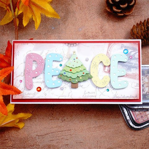 Inlovearts Christmas Theme "Peace" Word Cutting Dies