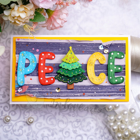 Inlovearts Christmas Theme "Peace" Word Cutting Dies