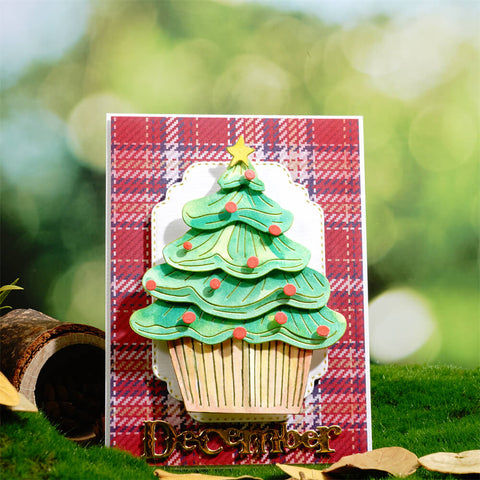 Inlovearts Christmas Tree Cupcake Cutting Dies