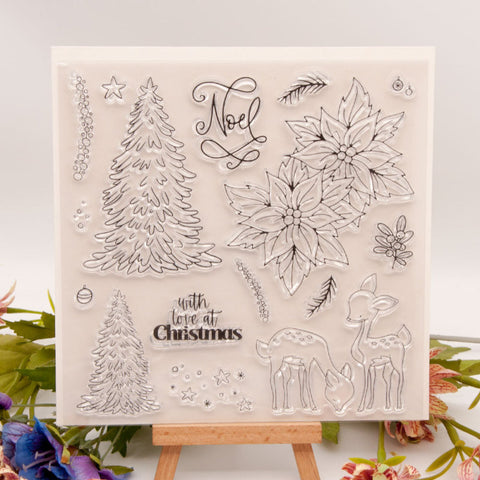 Inlovearts Christmas Tree Clear Stamps