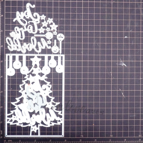 Inlovearts Christmas Tree and Light Background Board Cutting Dies