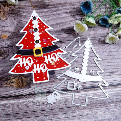 Inlovearts Christmas Tree with Belt Cutting Dies