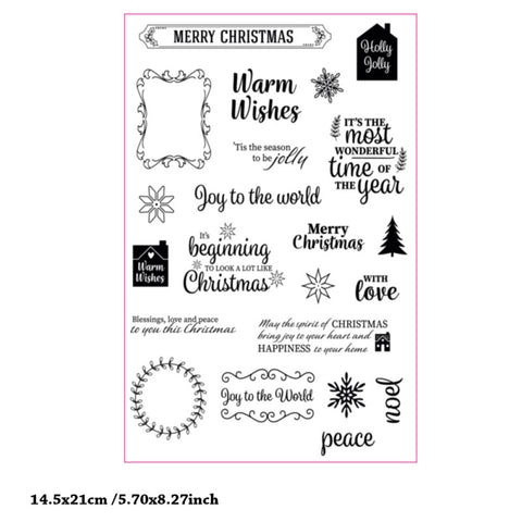 Inlovearts Christmas Wish Word Clear Stamps