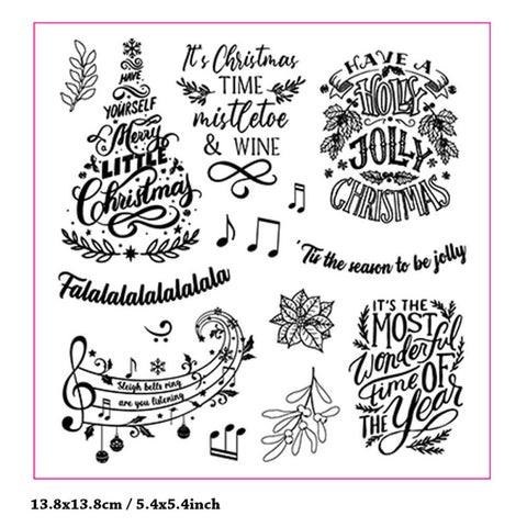 Inlovearts Christmas Wish Word Decors Clear Stamps