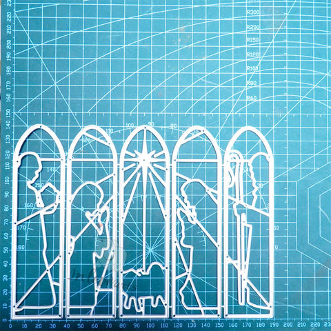 Inlovearts Church Glass Window Cutting Dies