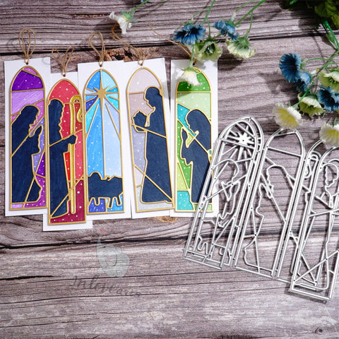 Inlovearts Church Glass Window Cutting Dies