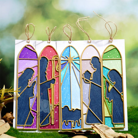 Inlovearts Church Glass Window Cutting Dies