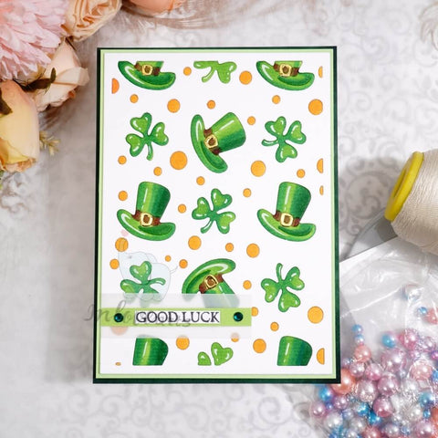 Inlovearts Clover and Hat Background Board Cutting Dies