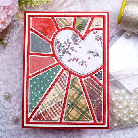 Inlovearts Combination of Heart and Lines Background Cutting Dies