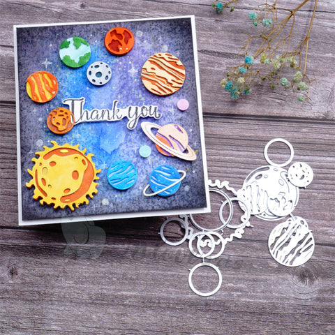 Inlovearts Cosmic Planets Cutting Dies