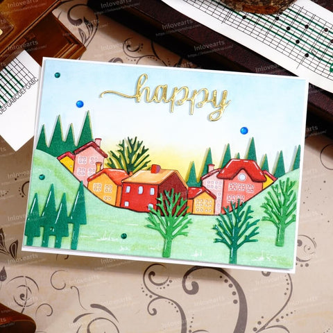 Inlovearts Country and Forest Border Cutting Dies