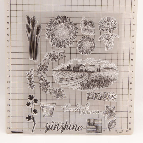 Inlovearts Countryside and Sunflower Clear Stamps