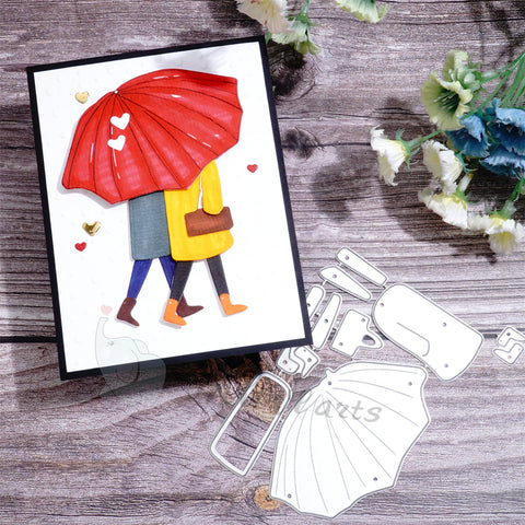 Inlovearts Couple Holding Umbrella Cutting Dies