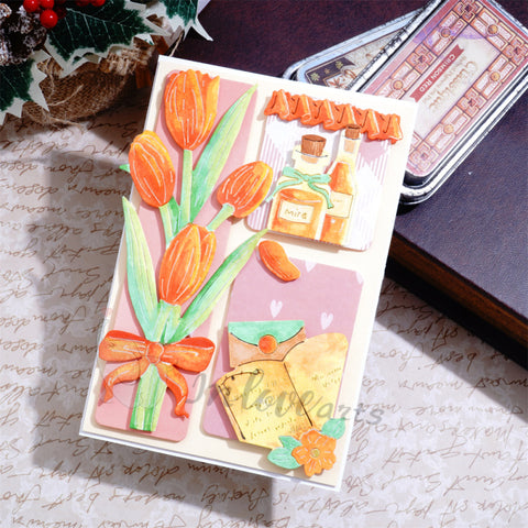 Inlovearts Cozy Afternoon (Tulip) Cutting Dies