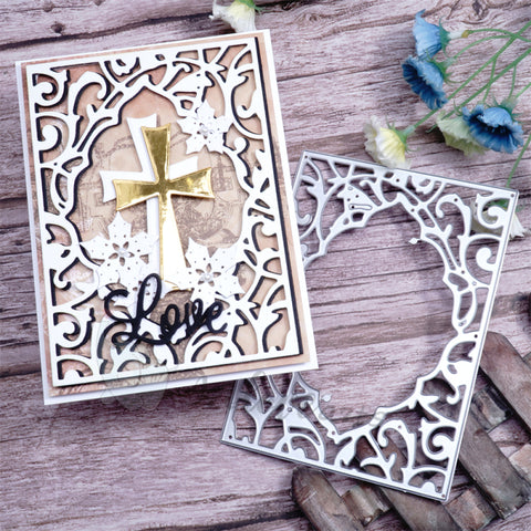 Inlovearts Cross Background Board Cutting Dies