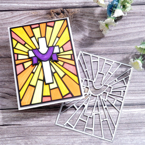 Inlovearts Cross and Laser Line Background Board Cutting Dies