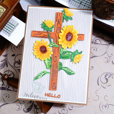 Inlovearts Cross and Sunflowers Cutting Dies