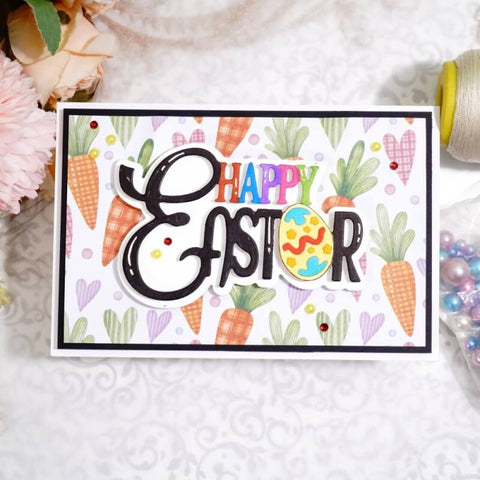 Inlovearts Cute Happy Easter Word Cutting Dies