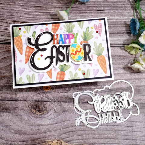 Inlovearts Cute Happy Easter Word Cutting Dies