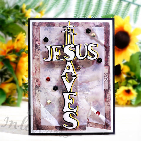 Inlovearts Cute Jesus Cross Word Cutting Dies