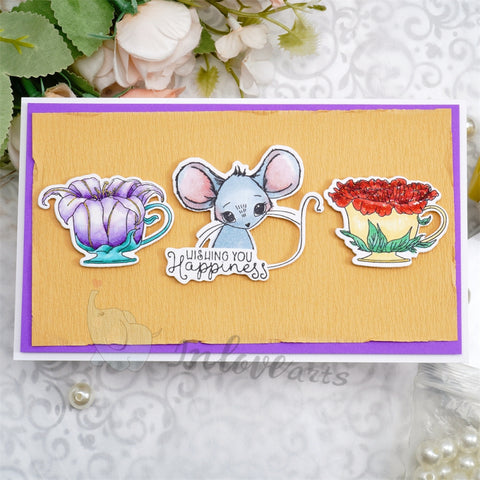 Inlovearts Cute Mouse Dies with Stamps Set