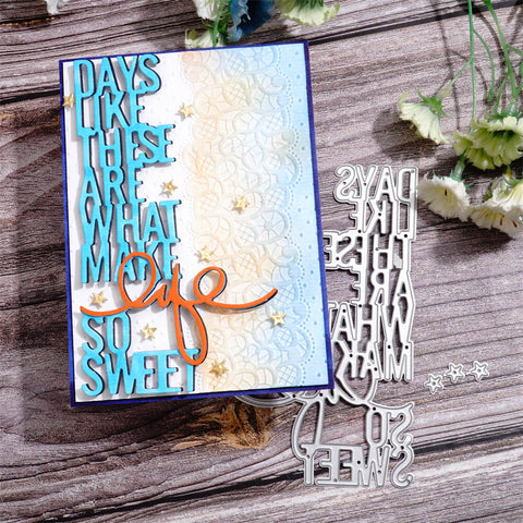 Inlovearts Daily Life Word Border Cutting Dies