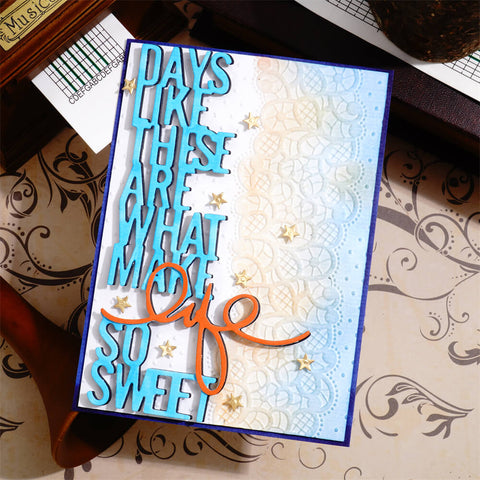 Inlovearts Daily Life Word Border Cutting Dies