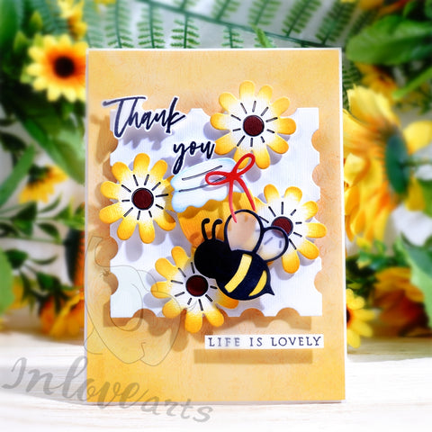 Inlovearts Daisy, Honeypot and Bee Cutting Dies