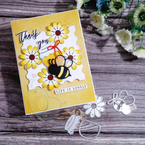 Inlovearts Daisy, Honeypot and Bee Cutting Dies