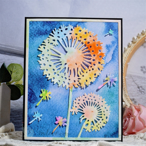 Inlovearts Dandelion Background Board Cutting Dies