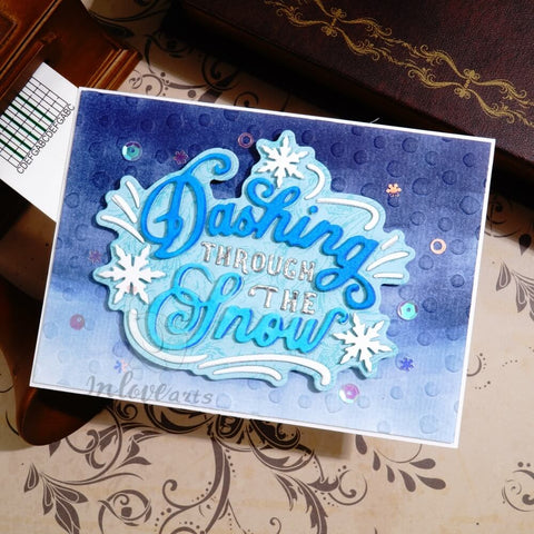 Inlovearts Dashing through the Snow Cutting Dies