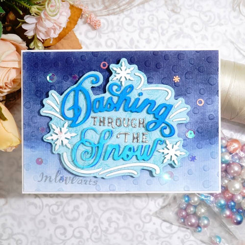 Inlovearts Dashing through the Snow Cutting Dies