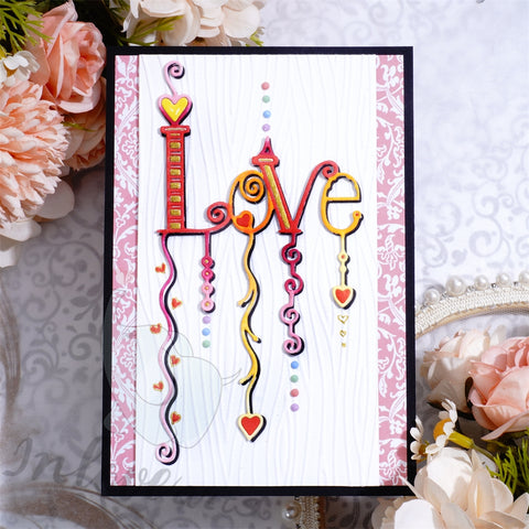 Inlovearts Decorated Love Word Cutting Dies