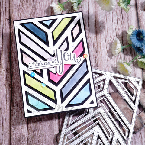 Inlovearts Diagonal Stripes Background Board Cutting Dies