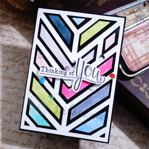 Inlovearts Diagonal Stripes Background Board Cutting Dies
