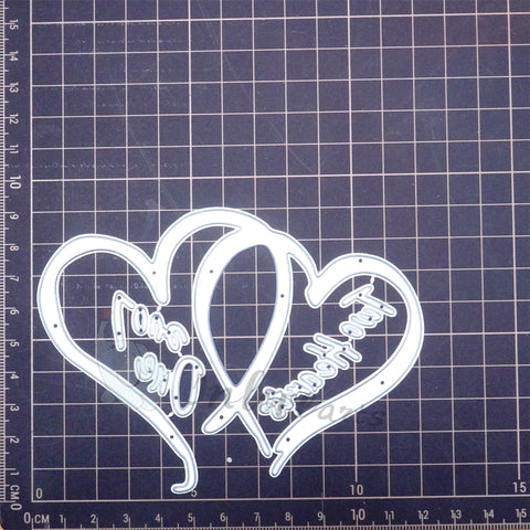 Inlovearts Double Heart Cutting Dies