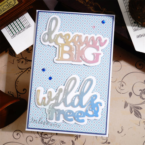 Inlovearts "Dream Big, Wild Free, Find Your Way" Cutting Dies