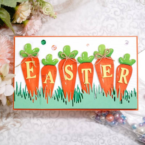 Inlovearts Easter Carrot Word Cutting Dies