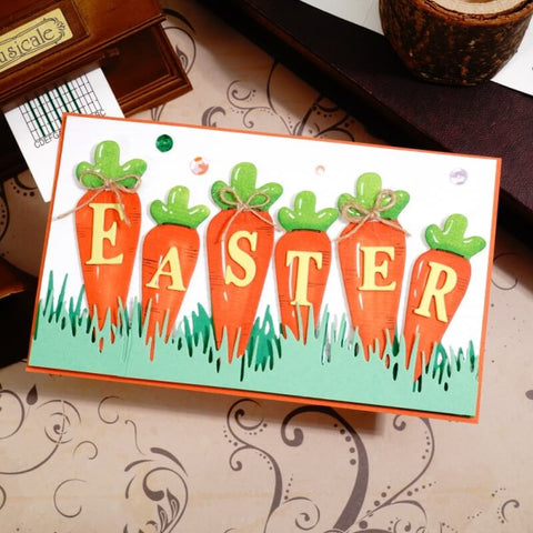 Inlovearts Easter Carrot Word Cutting Dies