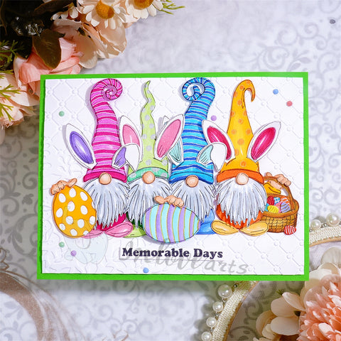 Inlovearts Easter Decorated Gnomes Cutting Dies