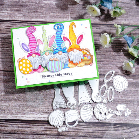 Inlovearts Easter Decorated Gnomes Cutting Dies