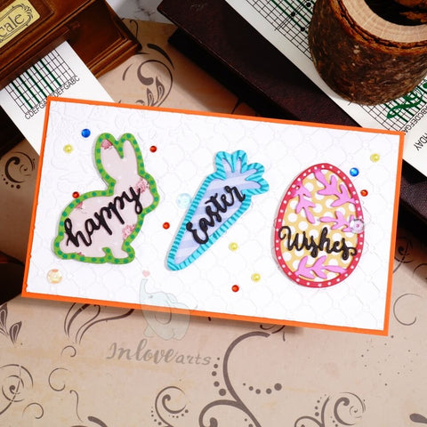 Inlovearts Easter Elements with Word Cutting Dies