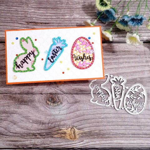 Inlovearts Easter Elements with Word Cutting Dies